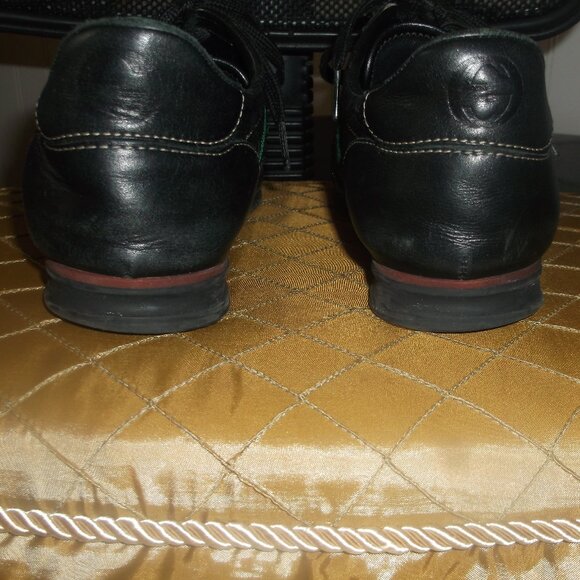 Gucci Micro GG's Black Leather Sneakers Vintage Size 37 or US 7 - Picture 2 of 16